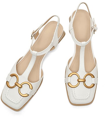 (W) Mule de Cuero Luiza Barcelos con Detalle Metálico 'Tacón Grueso Casual' X901069 3