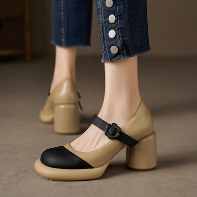 (Women) Luiza Barcelos Leather Platform 'Chunky Heel' X901951 Order (Women) Luiza Barcelos Leather Platform 'Chunky Heel' X901951