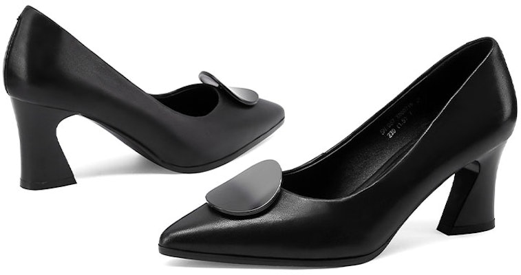 (Women) Luiza Barcelos Leather Pointed-Toe Buckle High Heels 'Personalized' X900715 2