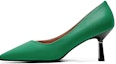 Buy (W) Luiza Barcelos Tumit Tinggi Kulit Hujung Runcing 7cm 'Hijau' X901022