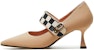 (Women) Luiza Barcelos Leather Pointed Toe High Heels 'Apricot' X900969
