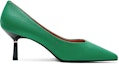Order (W) Luiza Barcelos Tumit Tinggi Kulit Hujung Runcing 7cm 'Hijau' X901022