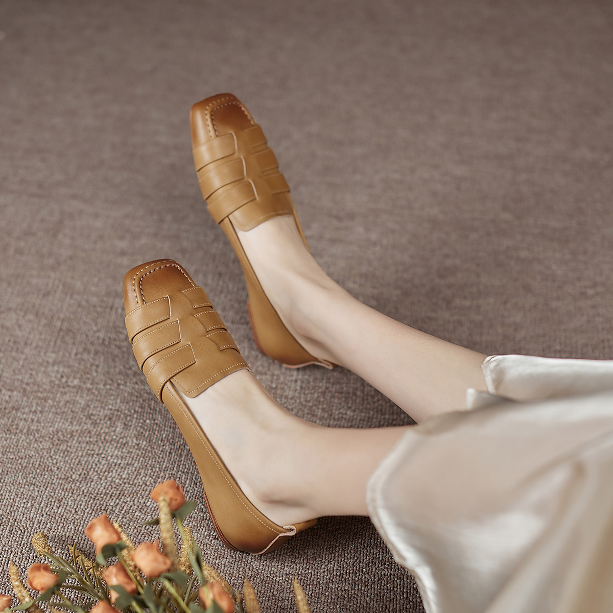 (W) Luiza Barcelos Leather Pump 'Light Brown Casual' 圖 5