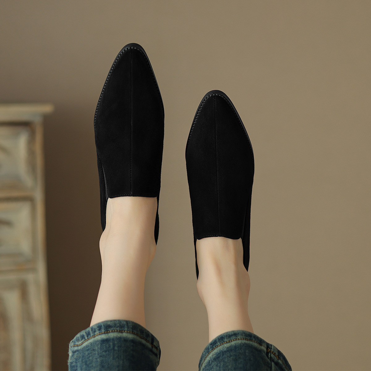 Order (Women) Luiza Barcelos Leather Pump 'Simple Fashion Chunky Heel' X901895