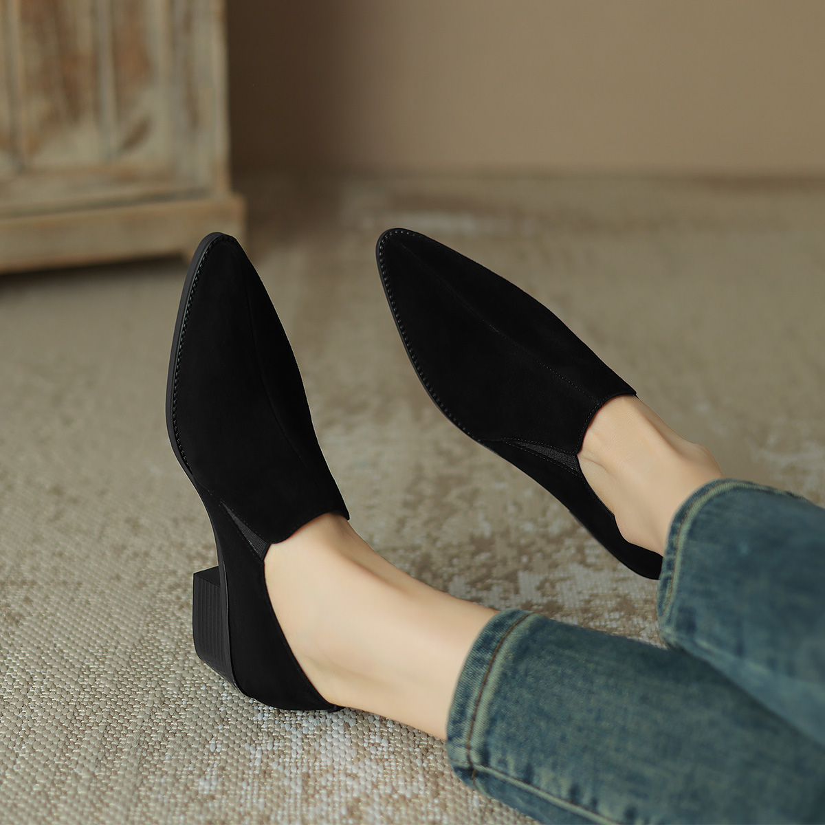 Lookbook (Women) Luiza Barcelos Leather Pump 'Simple Fashion Chunky Heel' X901895