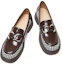 Shop (W) Luiza Barcelos Kasut Tumit Kulit 4cm 'Coklat' 'Tweed Fesyen Tumit Tebal' X900636