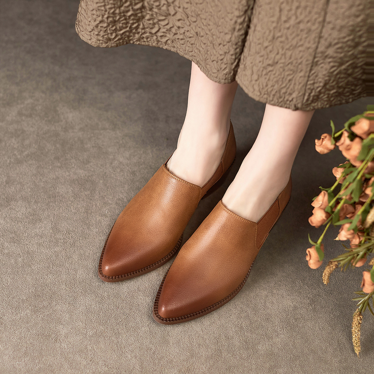 Purchase (W) Luiza Barcelos 焦糖色皮革高跟鞋 X901175