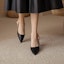 Purchase (W) Luiza Barcelos Kasut Kulit Tumit Runcing dengan Bow B901333