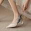 Details for (W) Luiza Barcelos Kasut Kulit Tumit Runcing dengan Bow B901333