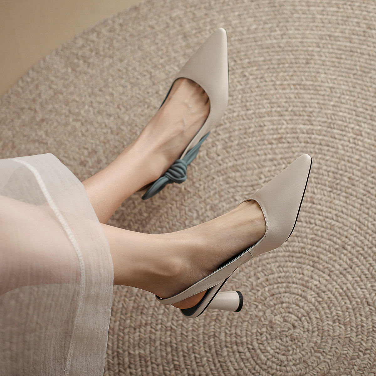 (W) Luiza Barcelos Leather Pumps with Bow 'Pointed Toe' 圖 8