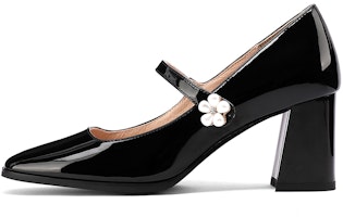 (Women) Luiza Barcelos Leather Round Toe Ankle Strap Heels 'Black' X901111 (Women) Luiza Barcelos Leather Round Toe Ankle Strap Heels 'Black' X901111