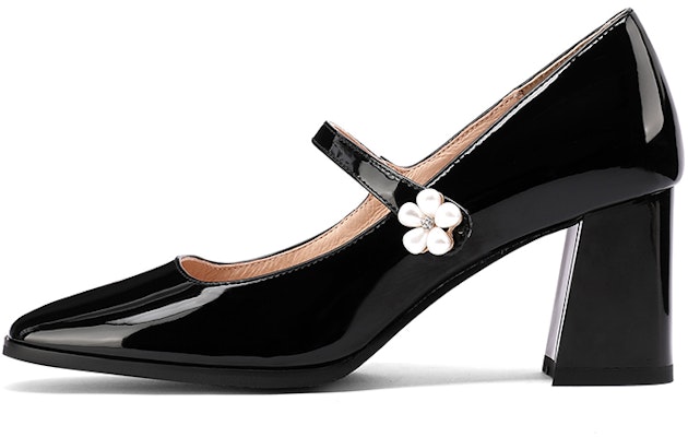 (W) Heels Hitam Luiza Barcelos Kulit Tali Pergelangan Kaki Toe Bulat X901111 Buy (W) Heels Hitam Luiza Barcelos Kulit Tali Pergelangan Kaki Toe Bulat X901111