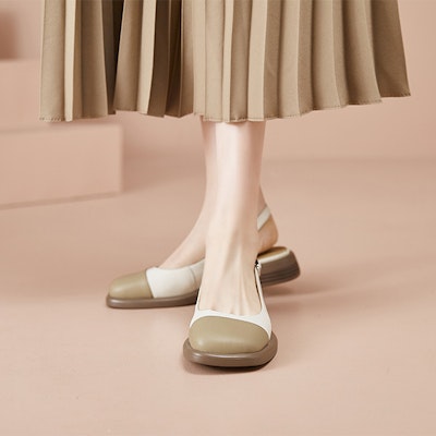 (W) Luiza Barcelos Kasut Tumit Blok Kulit Hujung Bulat 'Beige Aprikot' XWP1SK0381 Order (W) Luiza Barcelos Kasut Tumit Blok Kulit Hujung Bulat 'Beige Aprikot' XWP1SK0381