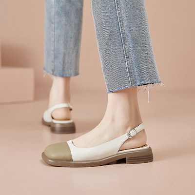 (Women) Luiza Barcelos Leather Round Toe Block Heel 'Beige Apricot' XWP1SK0381 Lookbook (Women) Luiza Barcelos Leather Round Toe Block Heel 'Beige Apricot' XWP1SK0381