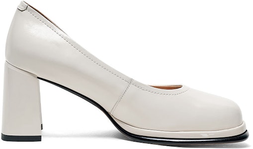 (W) Luiza Barcelos 牛皮圆头粗跟鞋 '米色' X901292 Order (W) Luiza Barcelos 牛皮圆头粗跟鞋 '米色' X901292