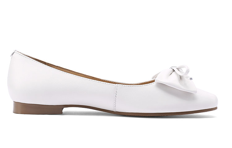 (W) Luiza Barcelos Leather Simple Bow Square Toe Chunky Heel Loafer 'Butterfly Knot' 圖 2