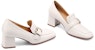 (W) Luiza Barcelos Kulit Tumit Blok Empat Segi Gesper 'Nude 5.8cm' X900956