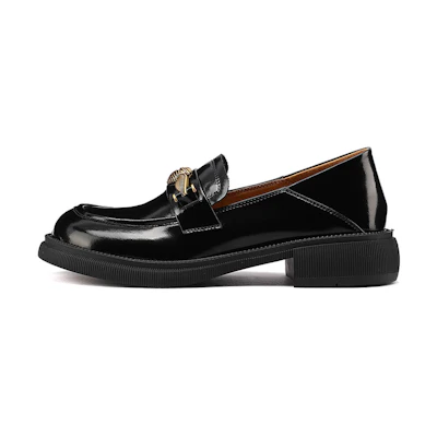 (W) Luiza Barcelos Loafer 'Black British Style'