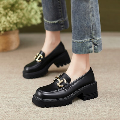 (W) Loafer Luiza Barcelos 'Black Metal Buckle' Hitam Dengan Gesper Besi X900802 Order (W) Loafer Luiza Barcelos 'Black Metal Buckle' Hitam Dengan Gesper Besi X900802
