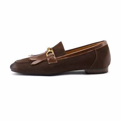 (W) Luiza Barcelos Loafer 'Brown Tassel'