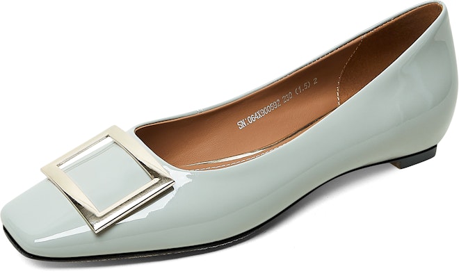 (Women) Luiza Barcelos Loafer 'Grey Leather Square Toe' X900592 Lookbook (Women) Luiza Barcelos Loafer 'Grey Leather Square Toe' X900592