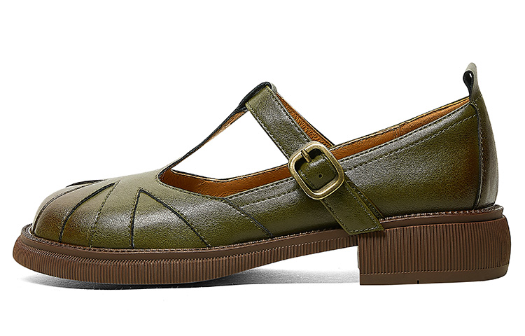 (Women) Luiza Barcelos Loafer 'Retro British Green with Gold Buckle' X900990