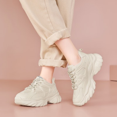 (Women) Luiza Barcelos Low-Top Platform 'Beige Dad Shoe' XWP1SK1038 Purchase (Women) Luiza Barcelos Low-Top Platform 'Beige Dad Shoe' XWP1SK1038