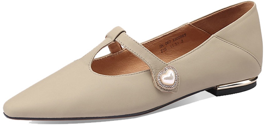 (Women) Luiza Barcelos Low Heel Pointed Toe 'Beige Casual Flat' X900865 Details for (Women) Luiza Barcelos Low Heel Pointed Toe 'Beige Casual Flat' X900865