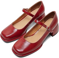 (W) Luiza Barcelos Kasut Tumit Tinggi Mary Jane 'Kulit Coklat' X901047 3