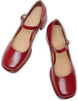 (W) Luiza Barcelos Kasut Tumit Tinggi Mary Jane 'Kulit Coklat' X901047 2