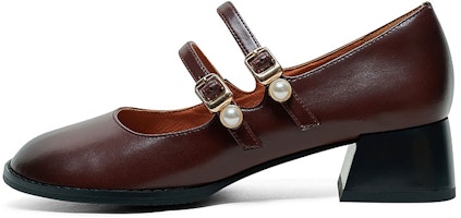 (Women) Luiza Barcelos Mary Jane Pumps 'Reddish Brown' X900995 (Women) Luiza Barcelos Mary Jane Pumps 'Reddish Brown' X900995