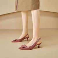 (W) (女性用)Luiza Barcelos 特許ポインテッドトーバックルスティレット 'ローズピンク' XWP1SK0639 XWP1SK0639 Lookbook (W) (女性用)Luiza Barcelos 特許ポインテッドトーバックルスティレット 'ローズピンク' XWP1SK0639 XWP1SK0639