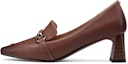 Sizing (W) Luiza Barcelos Pigskin Horsebit Tumit Blok Hujung Runcing 'Hitam' X900959