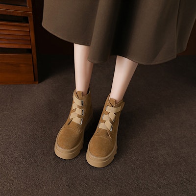 (Women) Luiza Barcelos Platform Martin Boots 'Khaki Comfort' X902035 Order (Women) Luiza Barcelos Platform Martin Boots 'Khaki Comfort' X902035