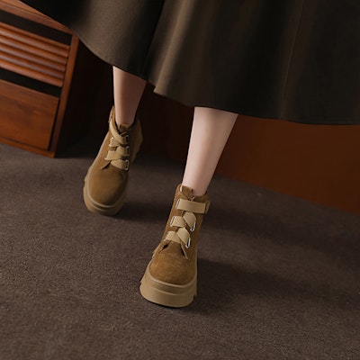 (Women) Luiza Barcelos Platform Martin Boots 'Khaki Comfort' X902035 Shop (Women) Luiza Barcelos Platform Martin Boots 'Khaki Comfort' X902035