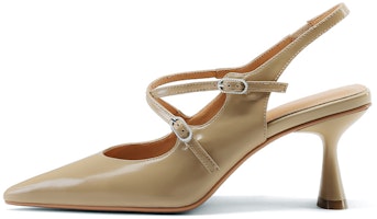 (Women) Luiza Barcelos Pointed-Toe Buckle Stiletto 'Apricot' XWP1SK0688 (Women) Luiza Barcelos Pointed-Toe Buckle Stiletto 'Apricot' XWP1SK0688