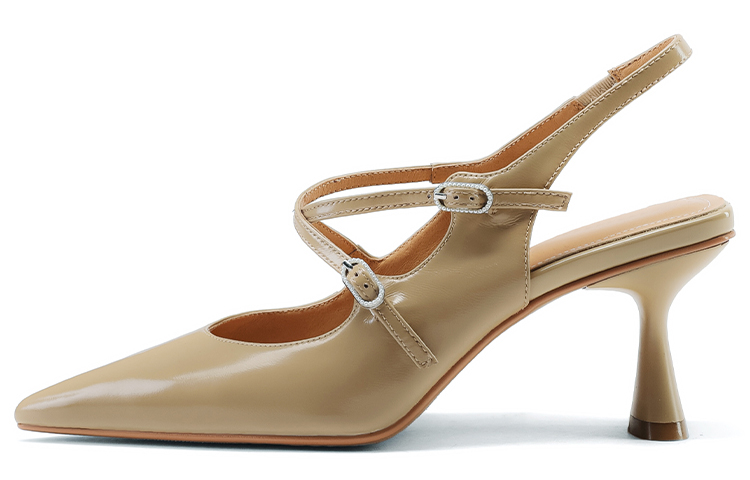 (Women) Luiza Barcelos Pointed-Toe Buckle Stiletto 'Apricot' XWP1SK0688