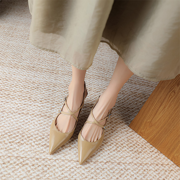 Cheap (W) Luiza Barcelos Sepatu Hak Tinggi Runcing 'Aprikot' XWP1SK0688