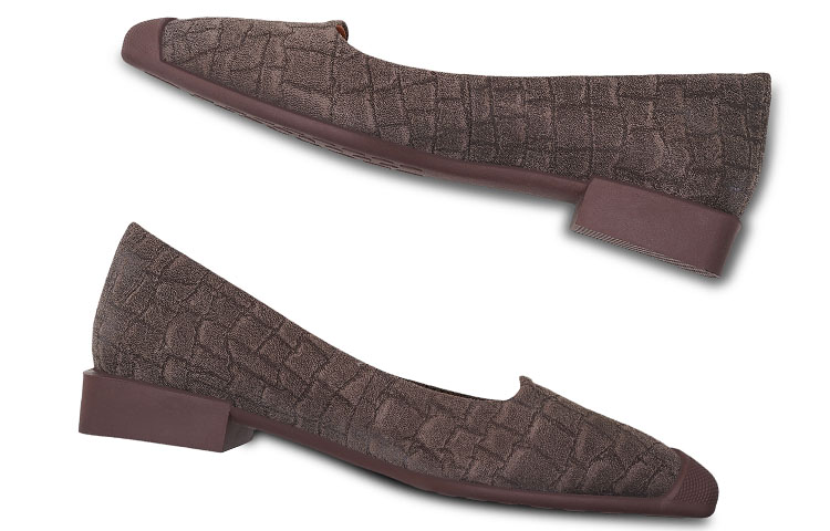 (W) Luiza Barcelos Pointed-Toe Flat 'Brown Leather and Fabric' 圖 4