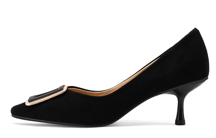 (Women) Luiza Barcelos Pointed-Toe High Heels 'Black Metallic Buckle' X901163