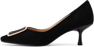 (Women) Luiza Barcelos Pointed-Toe High Heels 'Black Metallic Buckle' X901163 (Women) Luiza Barcelos Pointed-Toe High Heels 'Black Metallic Buckle' X901163