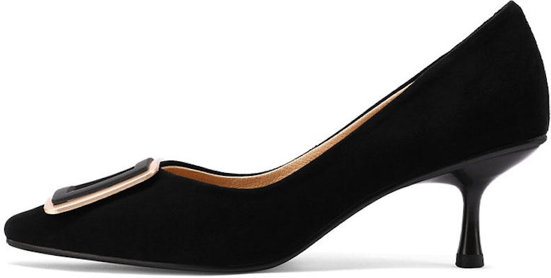 (Women) Luiza Barcelos Pointed-Toe High Heels 'Black Metallic Buckle' X901163 Buy (Women) Luiza Barcelos Pointed-Toe High Heels 'Black Metallic Buckle' X901163