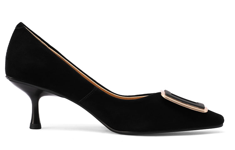 (W) Luiza Barcelos Pointed-Toe High Heels 'Black Metallic Buckle' 圖 2