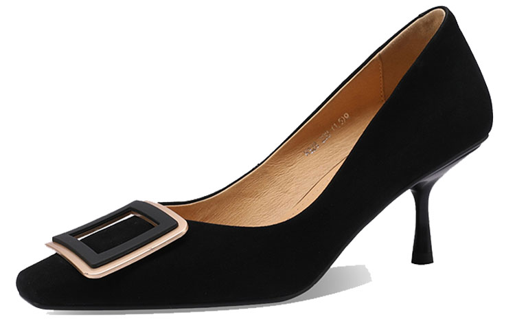 (W) Luiza Barcelos Pointed-Toe High Heels 'Black Metallic Buckle' 圖 3