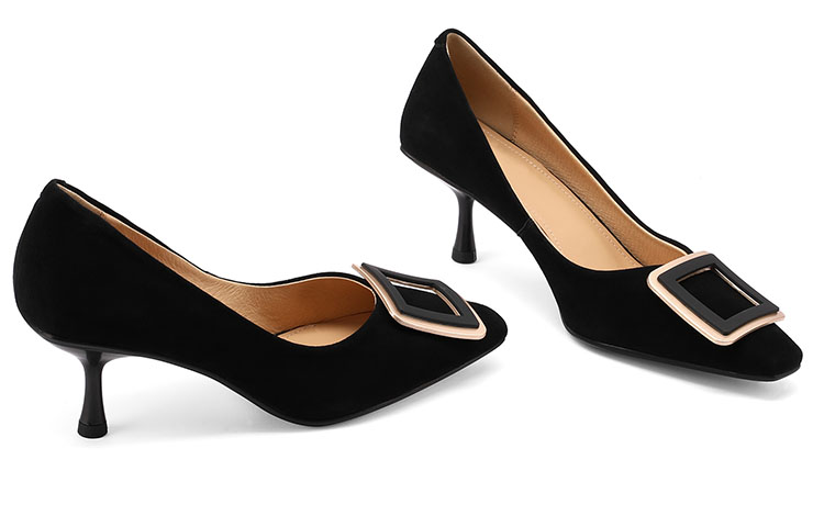 (W) Luiza Barcelos Pointed-Toe High Heels 'Black Metallic Buckle' 圖 4