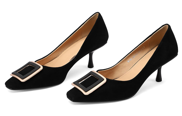 (W) Luiza Barcelos Pointed-Toe High Heels 'Black Metallic Buckle' 圖 5