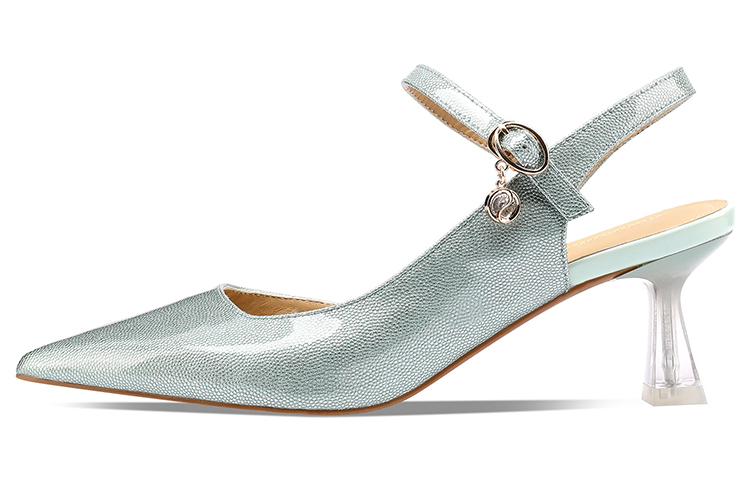 (Women) Luiza Barcelos Pointed-Toe Pump 'Mint Green Crystal Heel' XWP1SK0610