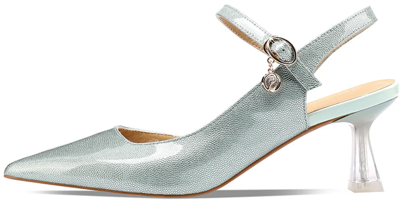 (Women) Luiza Barcelos Pointed-Toe Pump 'Mint Green Crystal Heel' XWP1SK0610 Buy (Women) Luiza Barcelos Pointed-Toe Pump 'Mint Green Crystal Heel' XWP1SK0610