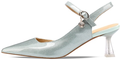 (Women) Luiza Barcelos Pointed-Toe Pump 'Mint Green Crystal Heel' XWP1SK0610 (Women) Luiza Barcelos Pointed-Toe Pump 'Mint Green Crystal Heel' XWP1SK0610