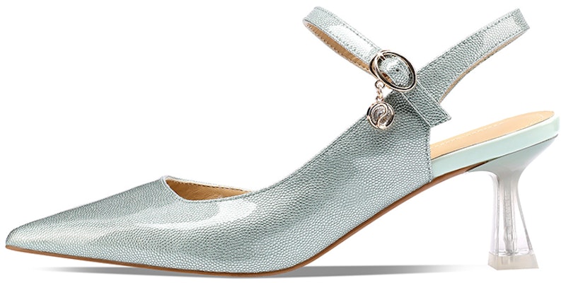 (Women) Luiza Barcelos Pointed-Toe Pump 'Mint Green Crystal Heel' XWP1SK0610 Buy (Women) Luiza Barcelos Pointed-Toe Pump 'Mint Green Crystal Heel' XWP1SK0610
